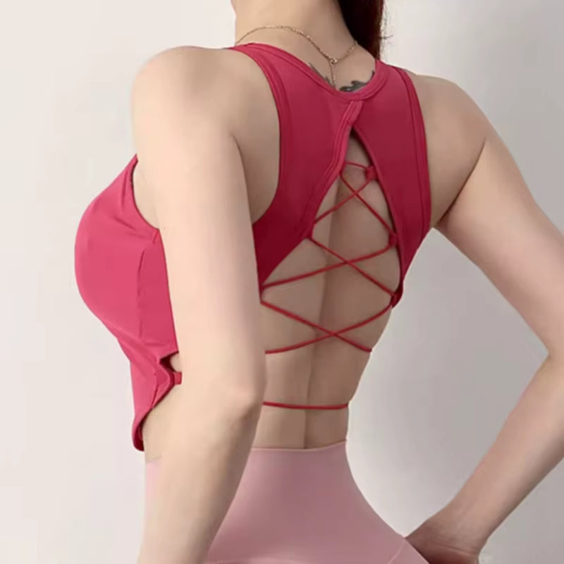 Top Deportivo Yoga Crop Bra para Mujer – Soporte Cómodo, Transpirable y de Secado Rápido