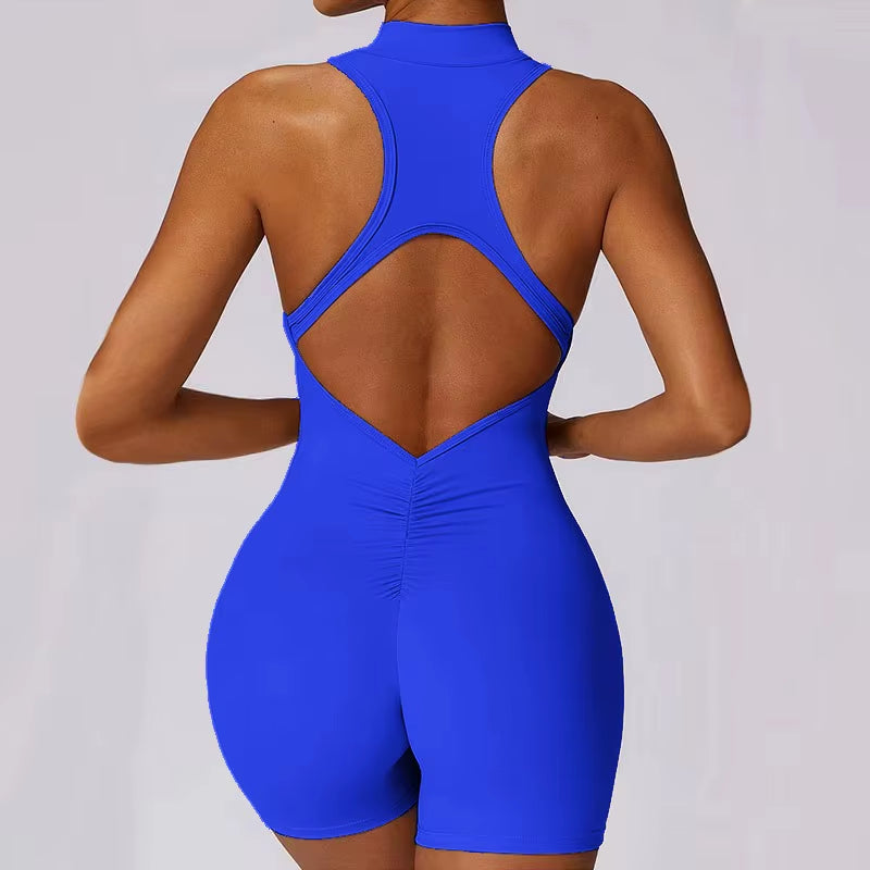 Jumpsuit Deportivo Mujer con Cierre Frontal – Mono Fitness sin Costuras