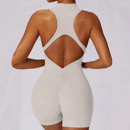 Jumpsuit Deportivo Mujer con Cierre Frontal – Mono Fitness sin Costuras