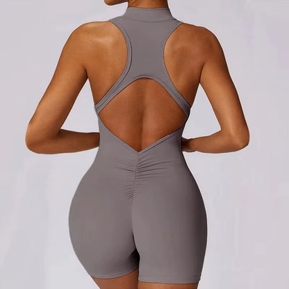 Jumpsuit Deportivo Mujer con Cierre Frontal – Mono Fitness sin Costuras