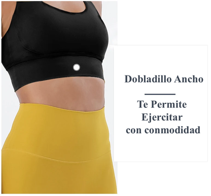 Top Deportivo Mujer – Sujetador Deportivo Yoga & Fitness de Nylon/Spandex | Transpirable, Sexy y Cómodo con Soporte Medio y Tirantes Cruzados