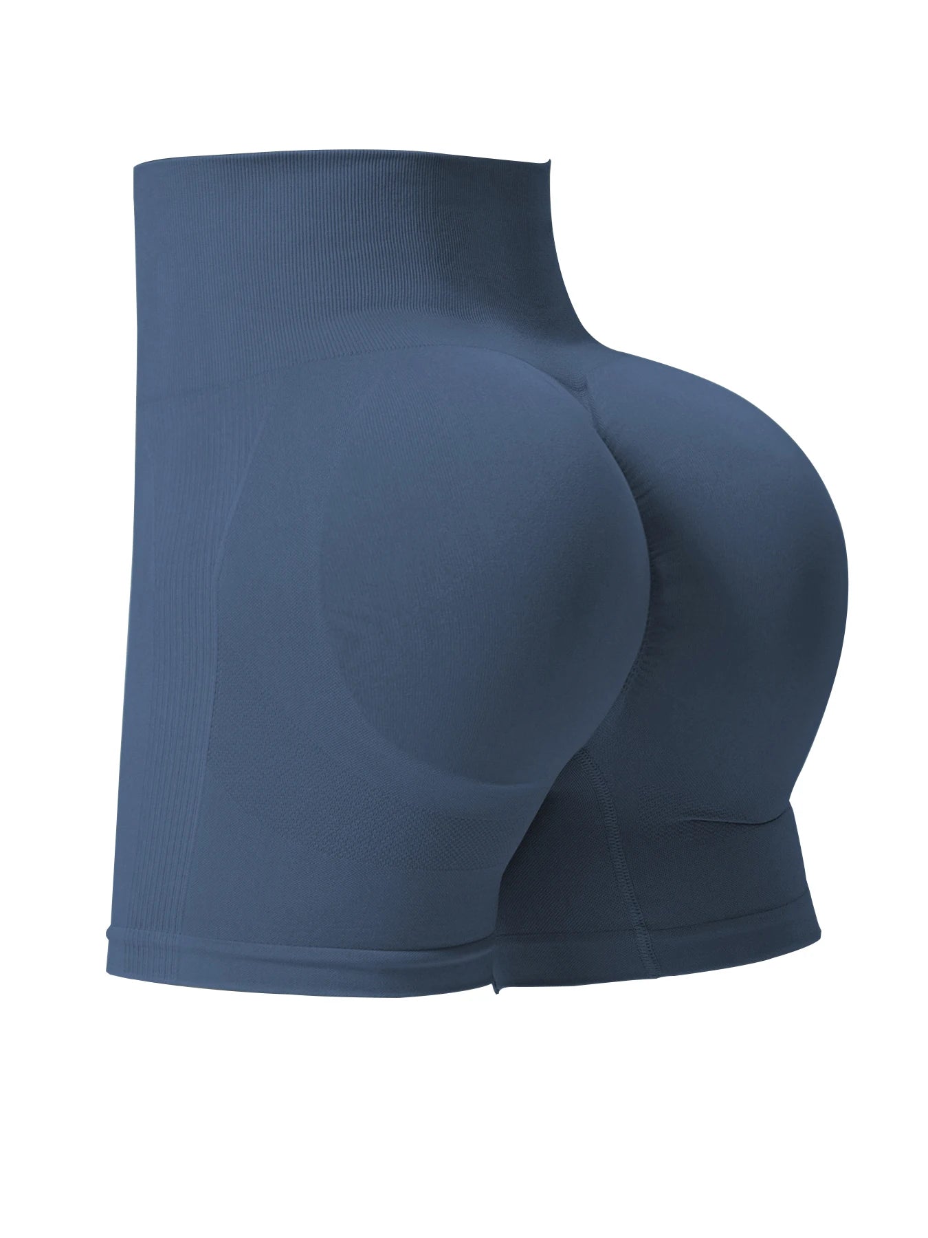 Shorts de Yoga Acanalados Sin Costuras para Mujer | Biker Shorts de Cintura Alta Push Up | Leggings Cortos Deportivos de Entrenamiento y Fitness