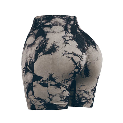 Shorts de Yoga Acanalados Sin Costuras para Mujer | Biker Shorts de Cintura Alta Push Up | Leggings Cortos Deportivos de Entrenamiento y Fitness