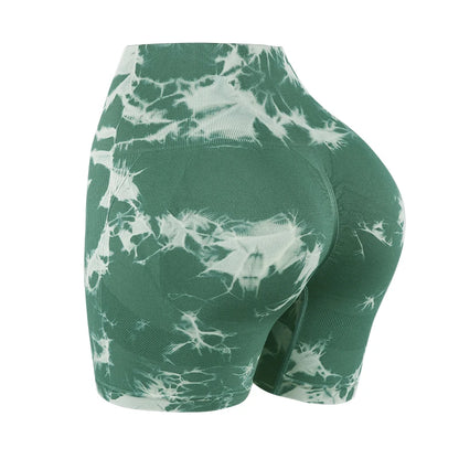 Shorts de Yoga Acanalados Sin Costuras para Mujer | Biker Shorts de Cintura Alta Push Up | Leggings Cortos Deportivos de Entrenamiento y Fitness