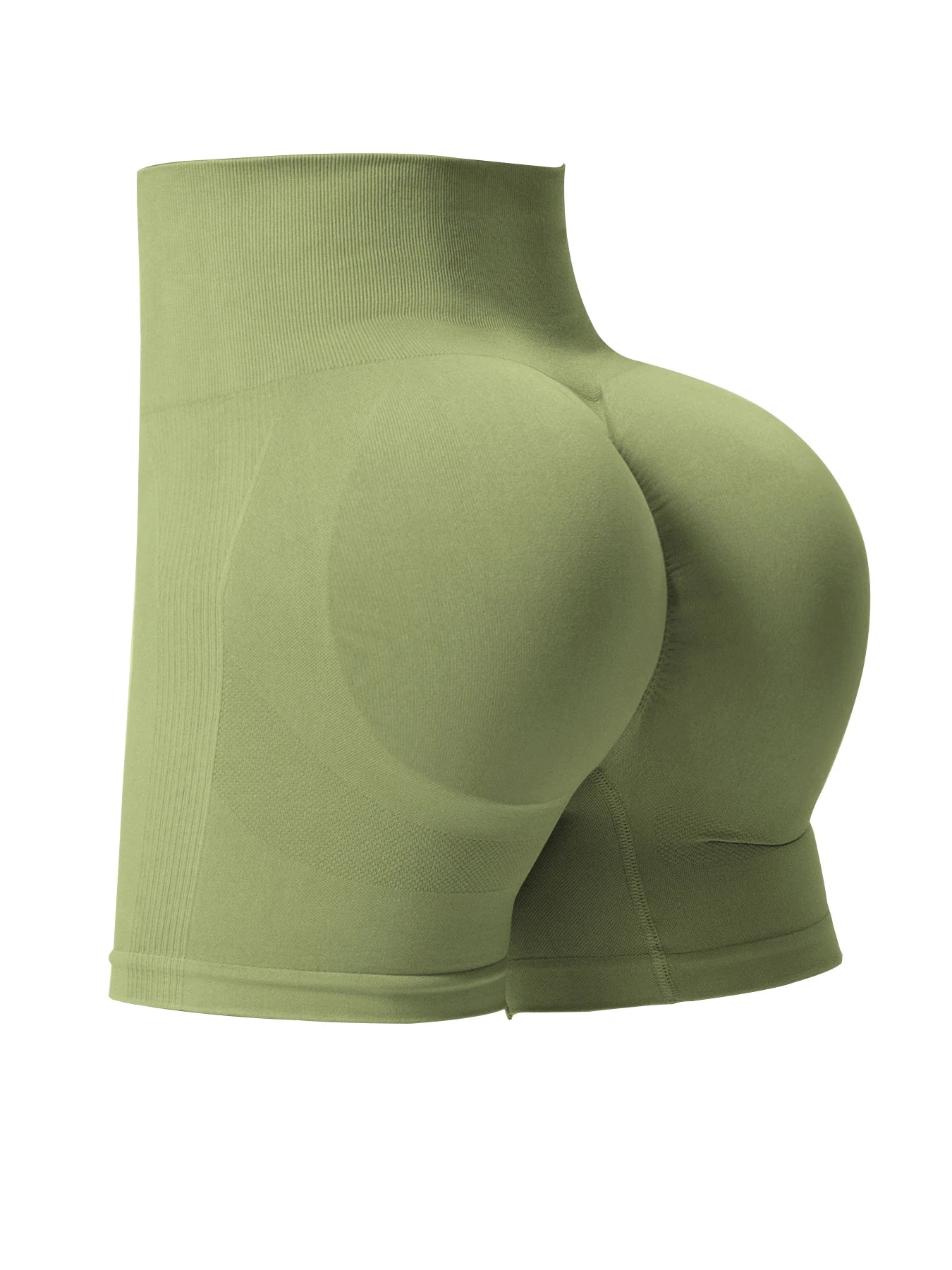 Shorts de Yoga Acanalados Sin Costuras para Mujer | Biker Shorts de Cintura Alta Push Up | Leggings Cortos Deportivos de Entrenamiento y Fitness