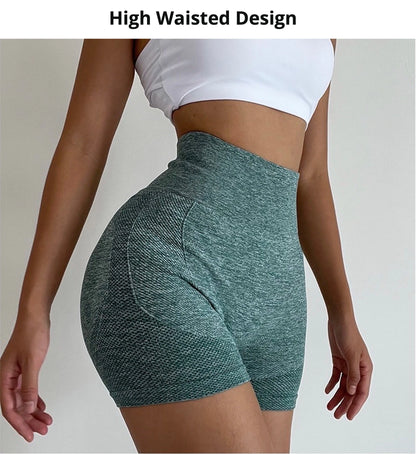 Seamless Yoga Shorts High Waist Workout Fitness Lift Peach Butt Fitness Tights Gym Running Body Shaper Pants Casual Sportswear