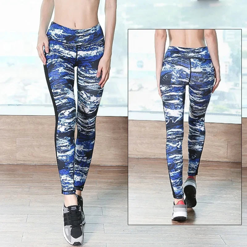 Leggings deportivos de secado rápido para mujer, lisos y de moda