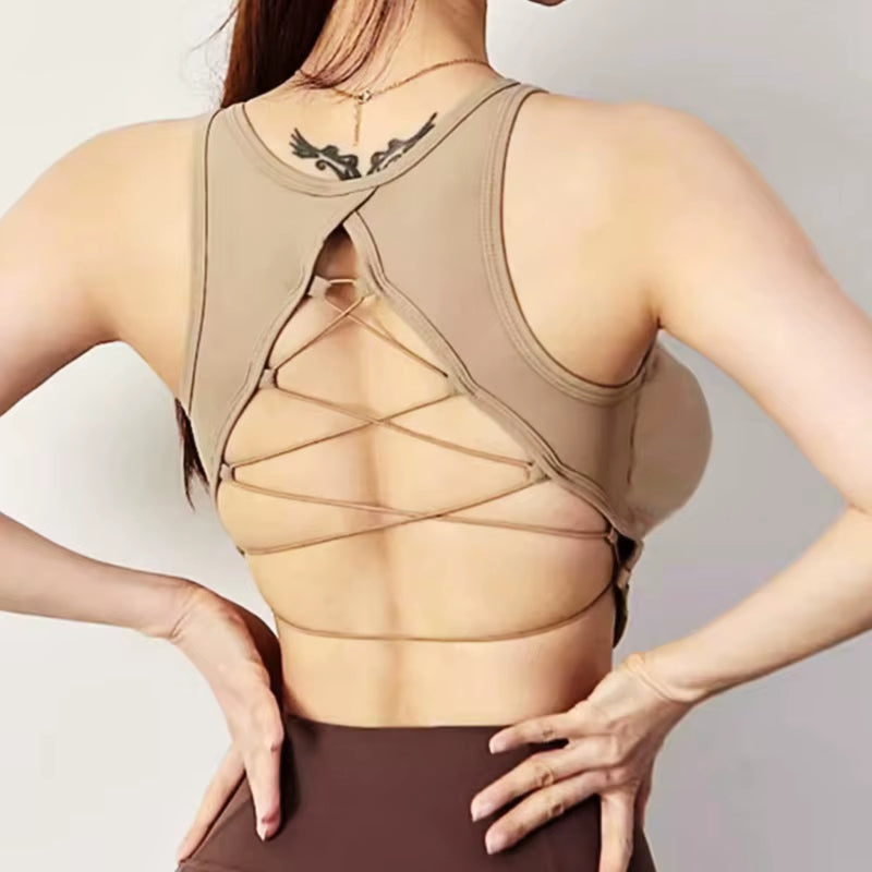 Top Deportivo Yoga Crop Bra para Mujer – Soporte Cómodo, Transpirable y de Secado Rápido