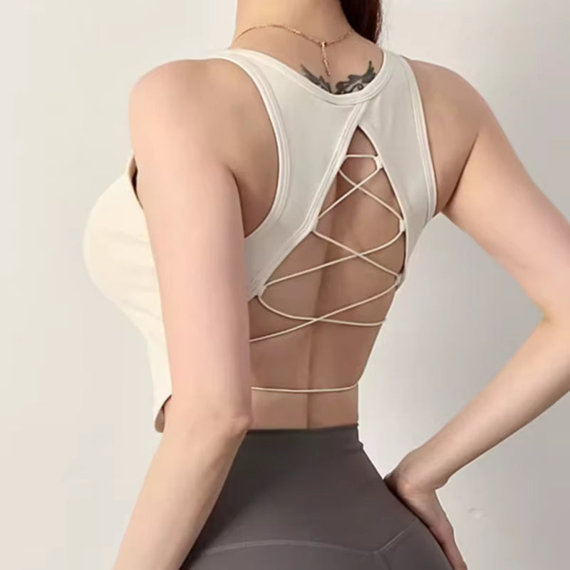 Top Deportivo Yoga Crop Bra para Mujer – Soporte Cómodo, Transpirable y de Secado Rápido