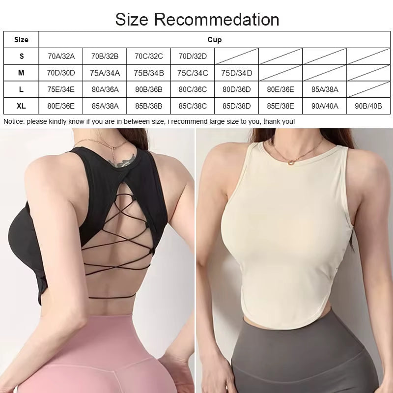 Top Deportivo Yoga Crop Bra para Mujer – Soporte Cómodo, Transpirable y de Secado Rápido